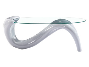 Couchtisch " maya " - 126 x 64 x 48,5 cm - Weiss Couleur Gris