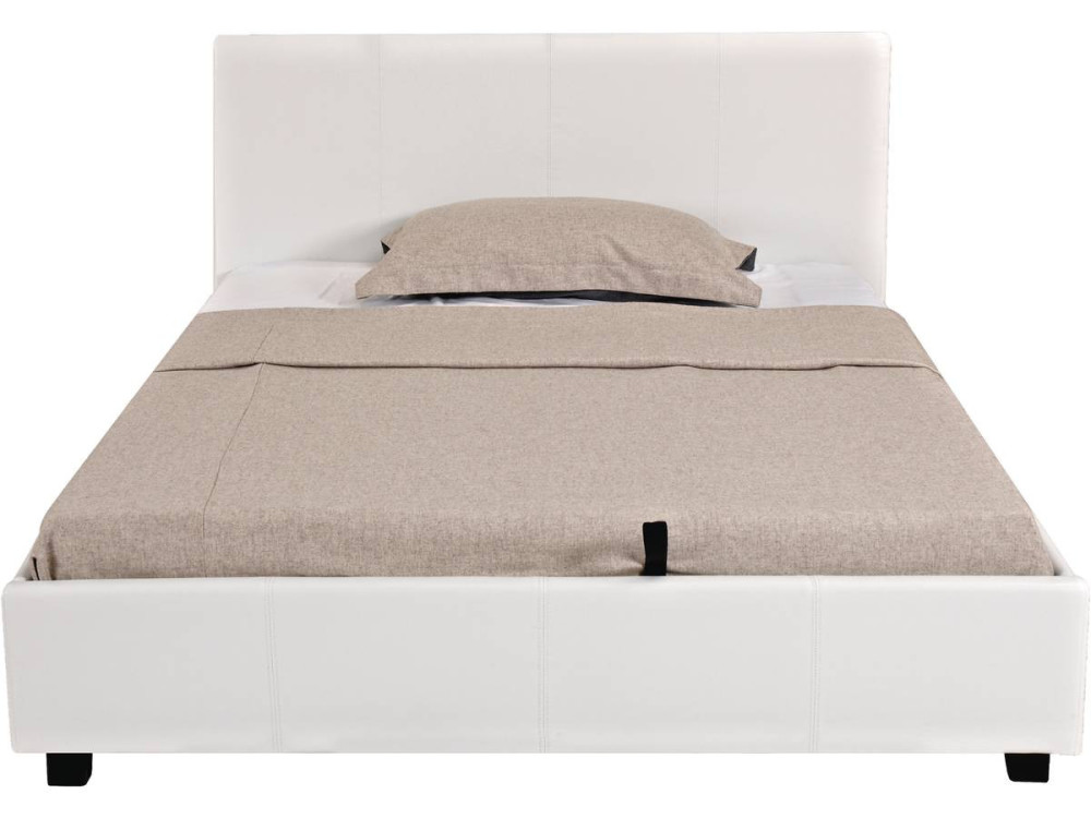 Doppelbett "Carla" mit Stauraum - 140 x 190 cm - Weiß
