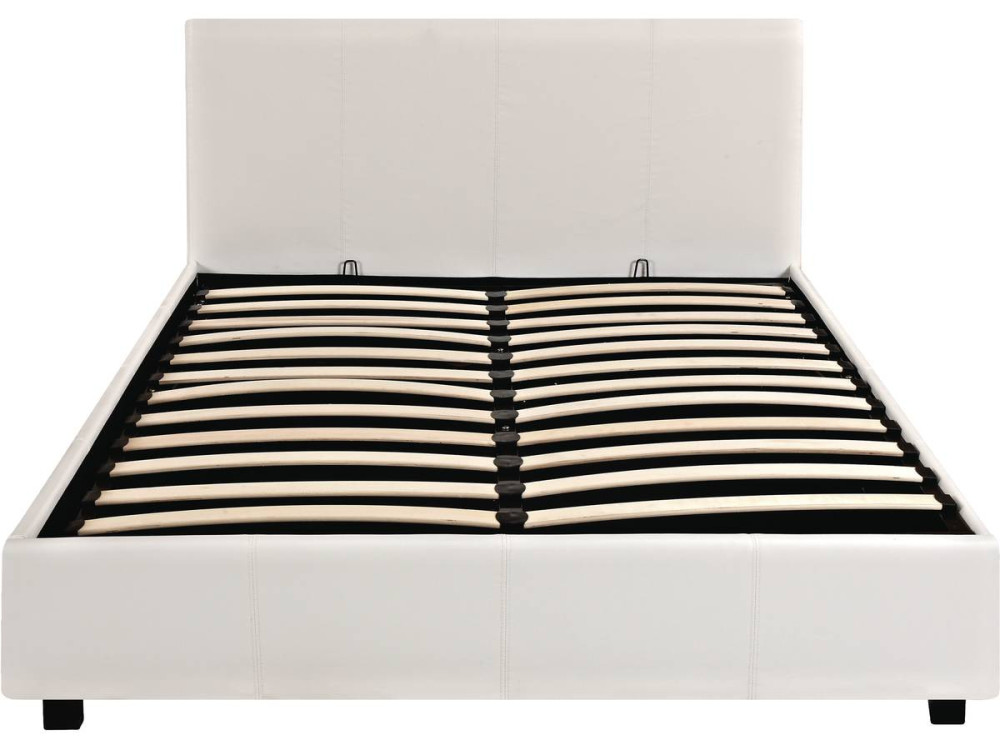 Doppelbett "Carla" mit Stauraum - 140 x 190 cm - Weiß