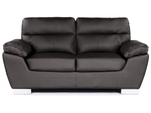 Sofa aus rekonstituiertem Leder/PVC " DALLAS " - 169 x 88 x 90 cm - 2 Sitzer - Schokolade 2