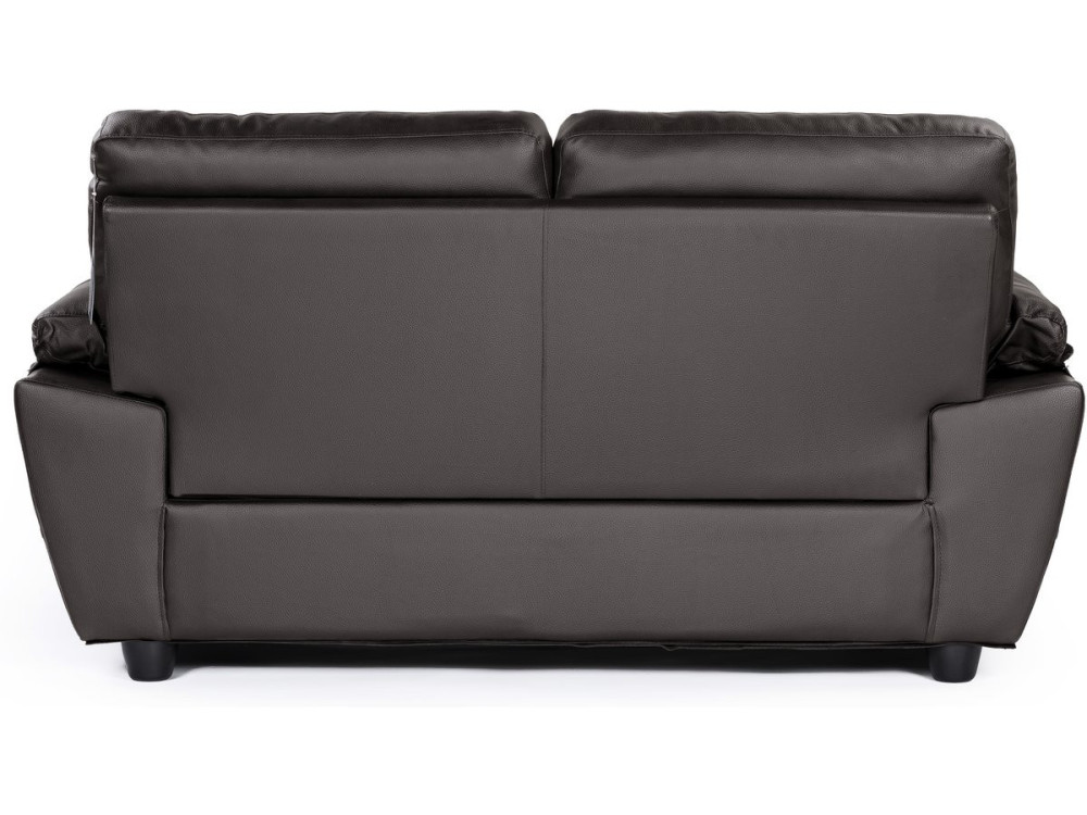 Sofa aus rekonstituiertem Leder/PVC " DALLAS " - 169 x 88 x 90 cm - 2 Sitzer - Schokolade