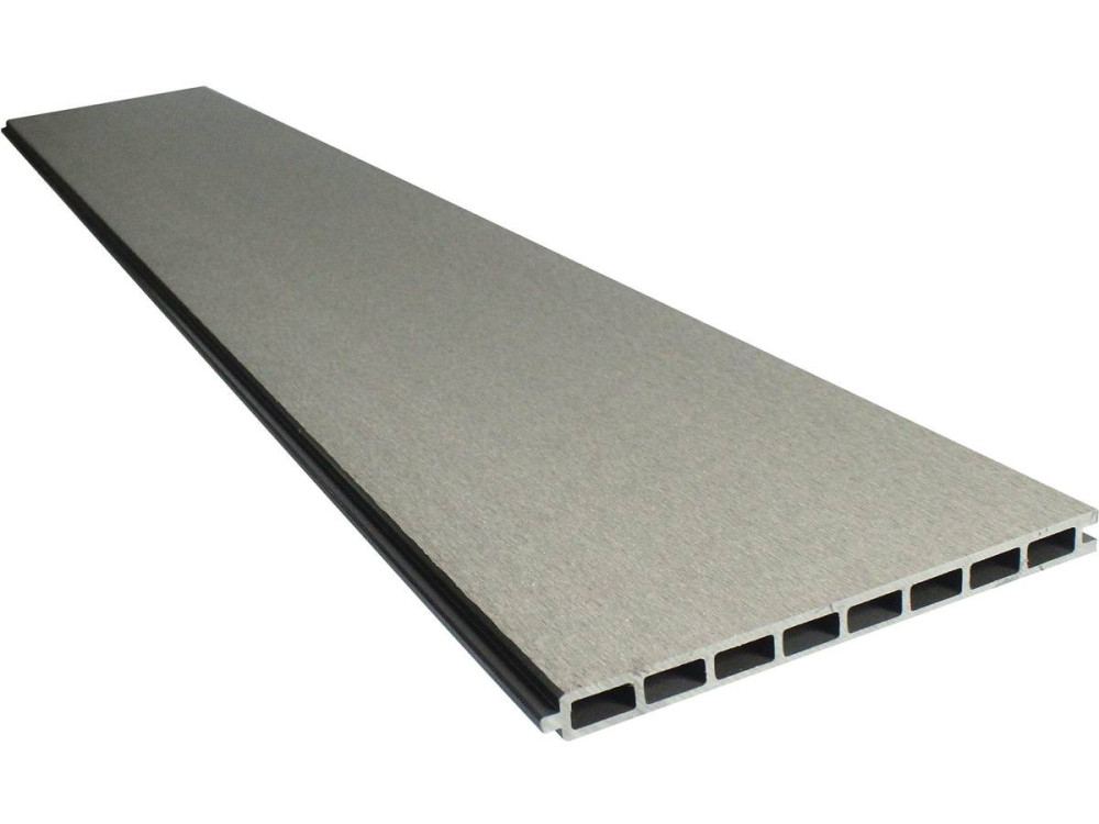 Zaunkit 8m Verbund und Aluminium - Befestigungskit inbegriffen - Grau