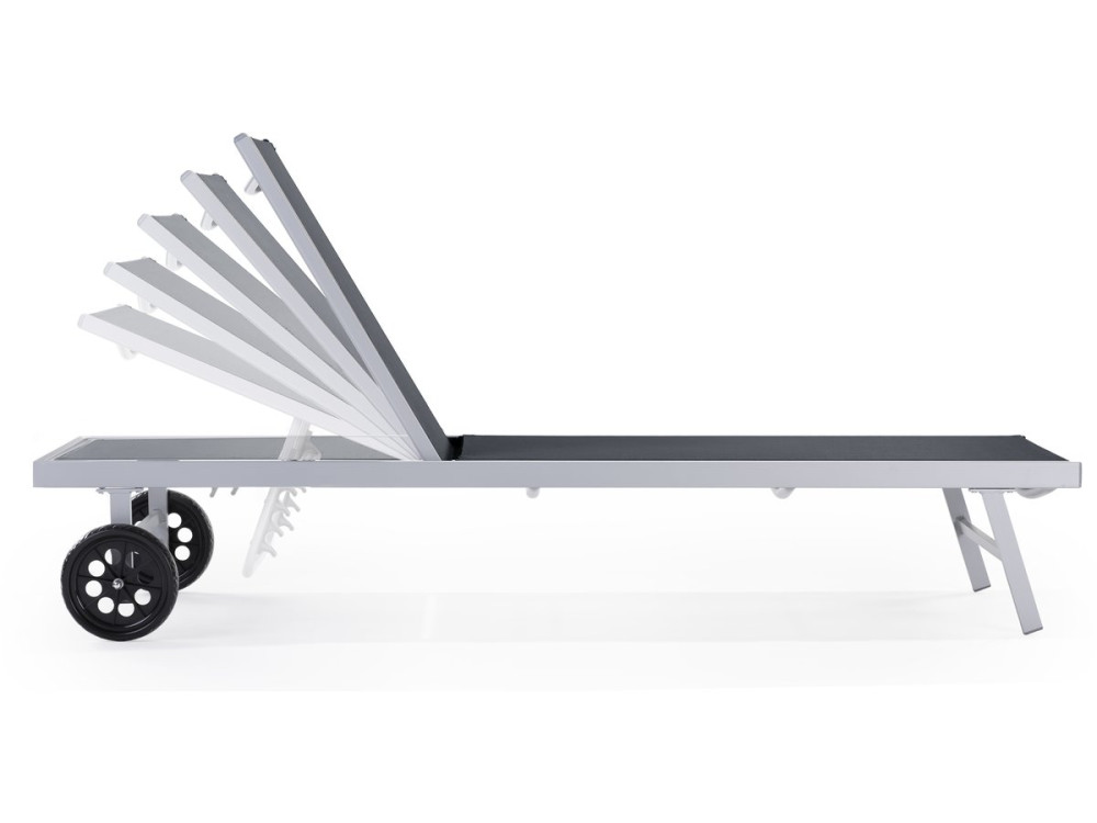 Sonneliege aus Aluminium und Textilene "Bella" - Phoenix - Grau - 2er-Set