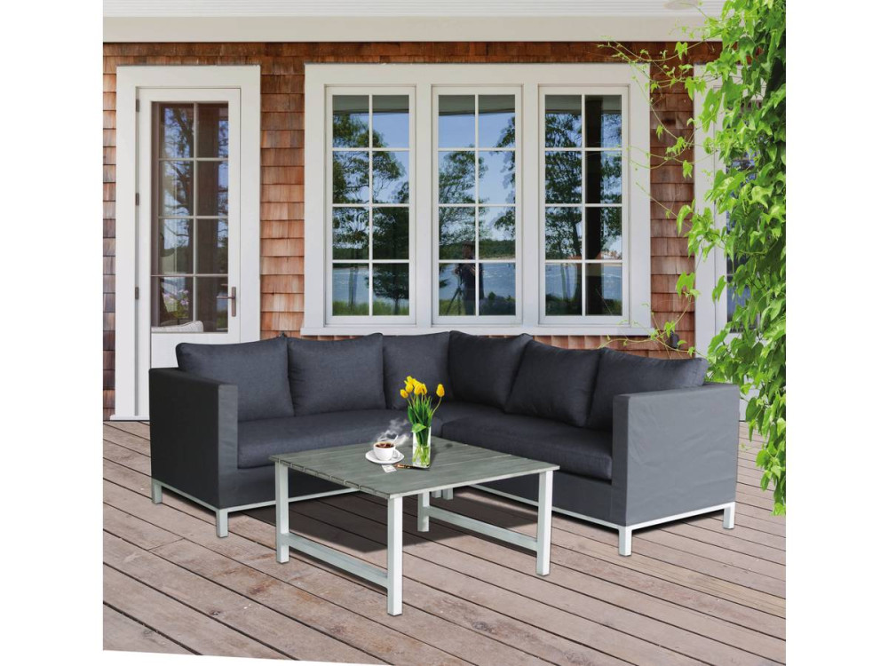 Gartenlounge aus Aluminium "Turin" - Phoenix - Grau