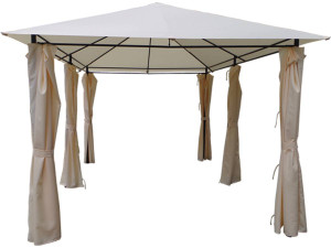 Zelttuch und Vorhänge für die Gartenlaube "Rosita" - 3 x 4 M - Beige