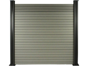 Zaunelement aus 6 Verbundplatten  - L 160 cm x B 25,8 cm x Dicke 2 cm - Grau