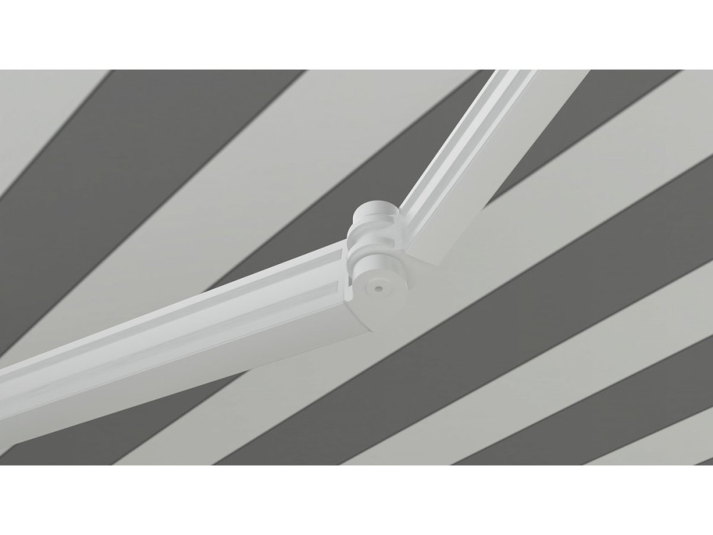 Aluminium-Markise "Ombra" - 3 x 2 M - Grau / Weiß