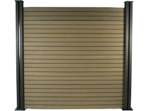 Verbundzaun-Set 1,6 x 1,2 m - Befestigungsset gratis - Braun