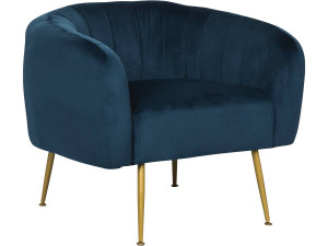 Sessel aus Samt "Diana" - 1 Person - Blau