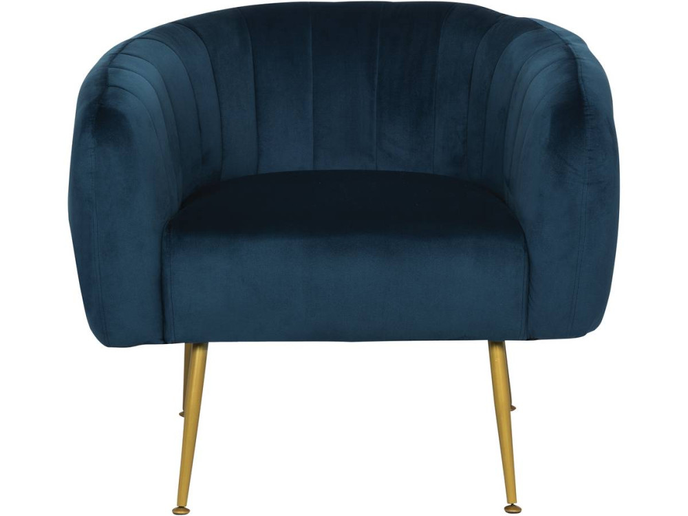 Sessel aus Samt "Diana" - 1 Person - Blau