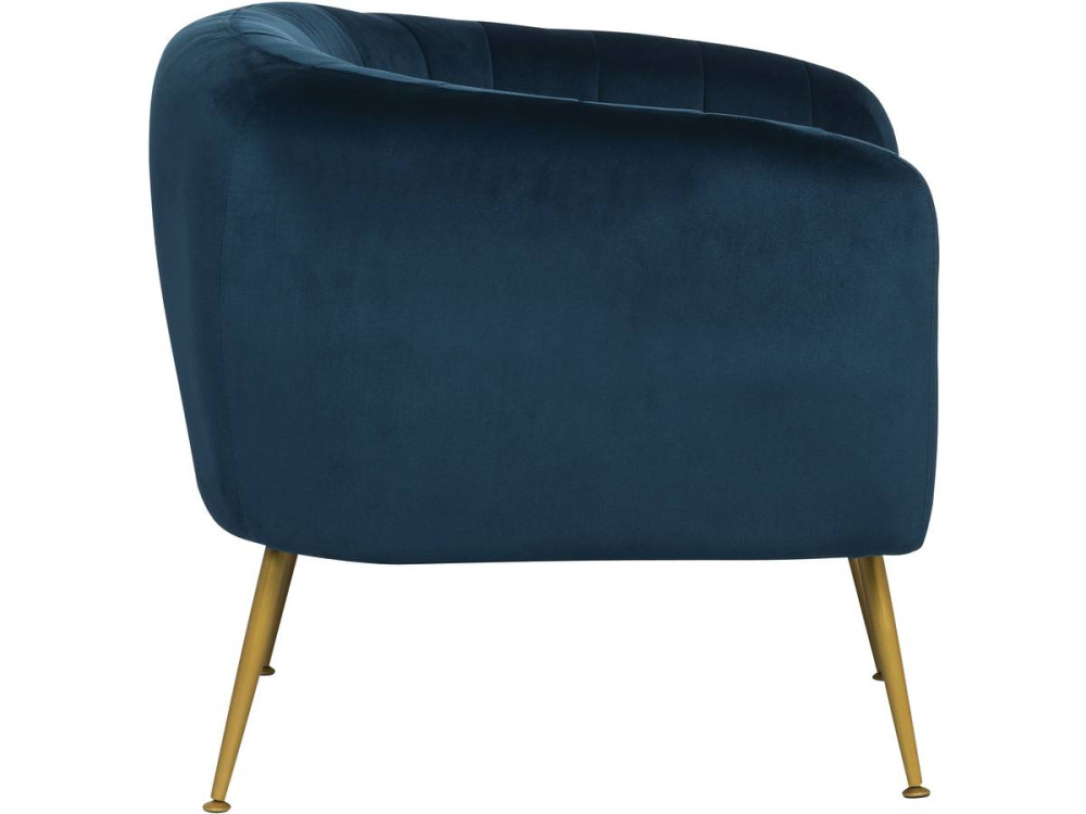 Sessel aus Samt "Diana" - 1 Person - Blau