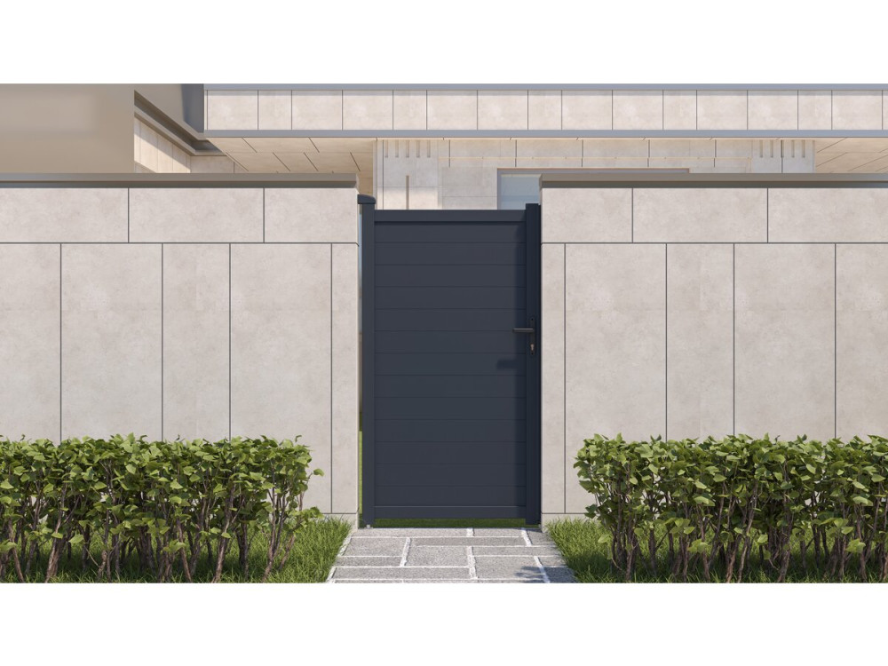 Gartentor aus Aluminium "Marc" - 101,2 x 180,9 cm - Grau