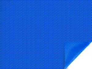 Luftpolster-Abdeckplane für Aruba - 400 µ - 1 Seite gesäumt - Blau