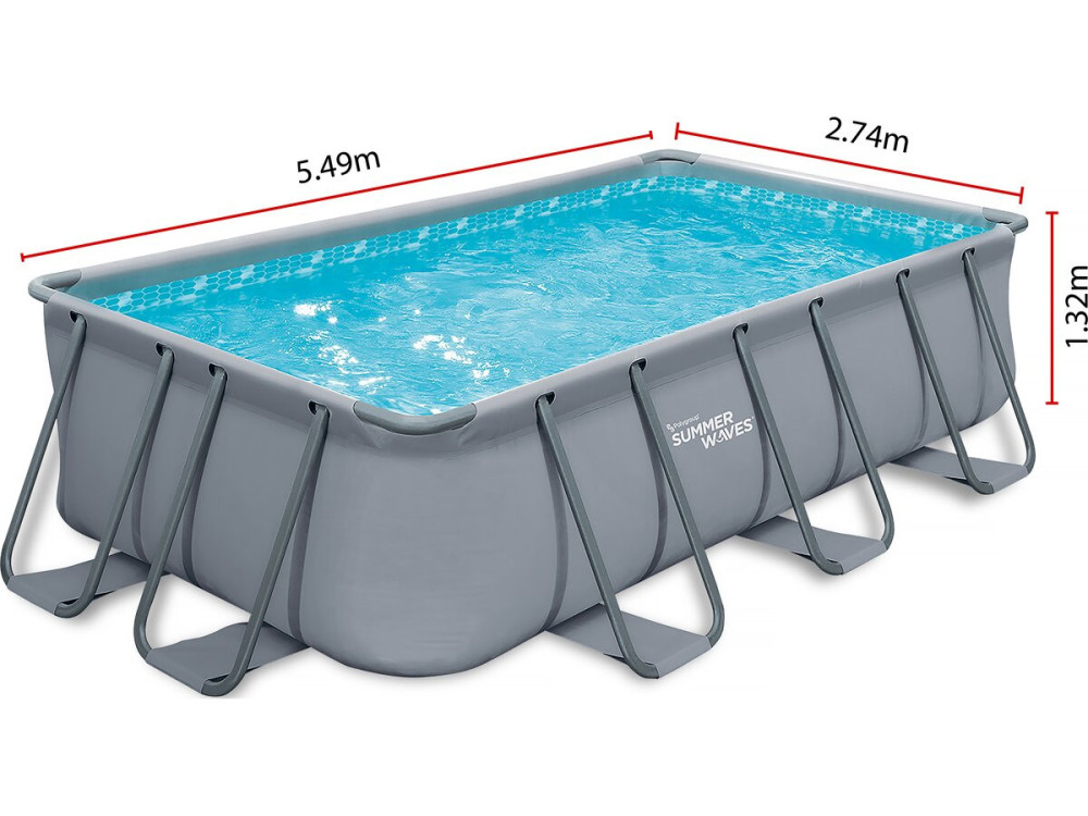 Rohrschwimmbad LUDO 3 - 5,49 x 2,74 x 1,32 m - Sandfiltration 5,1m3/H