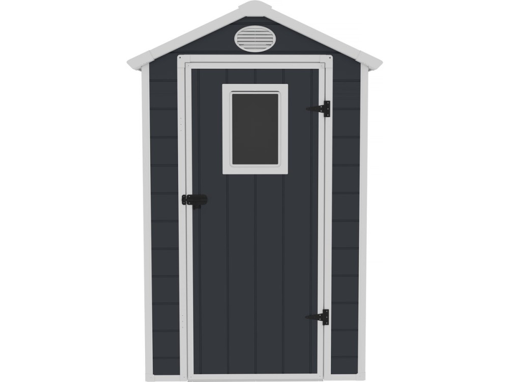 Gerätehaus aus Harz "Texas" - Befestigungsset inbegriffen - 1,34 m² - Anthrazit