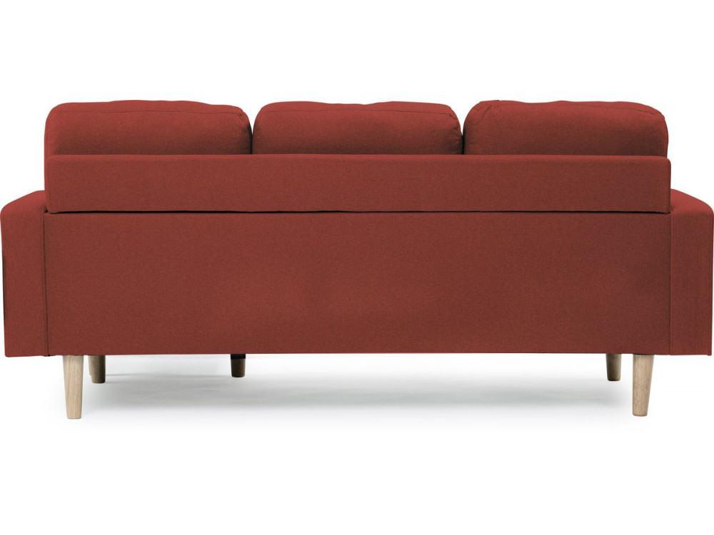 Umkehrbares Ecksofa aus rotem Stoff "Gabby"- 3-Sitzer-Sofa