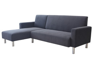 Ecksofa reversibel aus Stoff "Rio" - 4 Personen - Grau