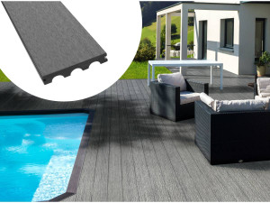 Set 15 m² - Terrassendielen aus Vollverbundstoff - Grau