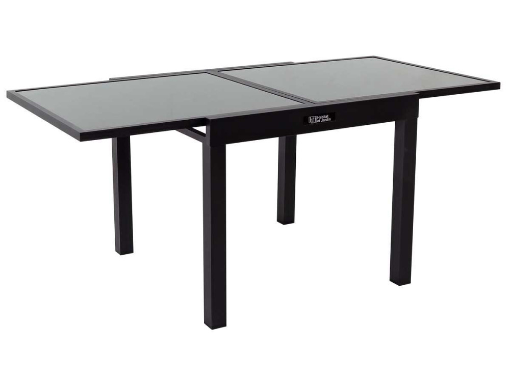 Ausziehbarer Gartentisch aus Aluminium "Porto 8" - Phoenix - Schwarz
