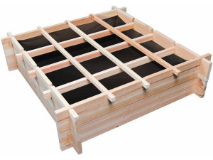 Quadratischer Gemüsegarten aus Holz Tournesol“ - 80 x 80 x 20 cm