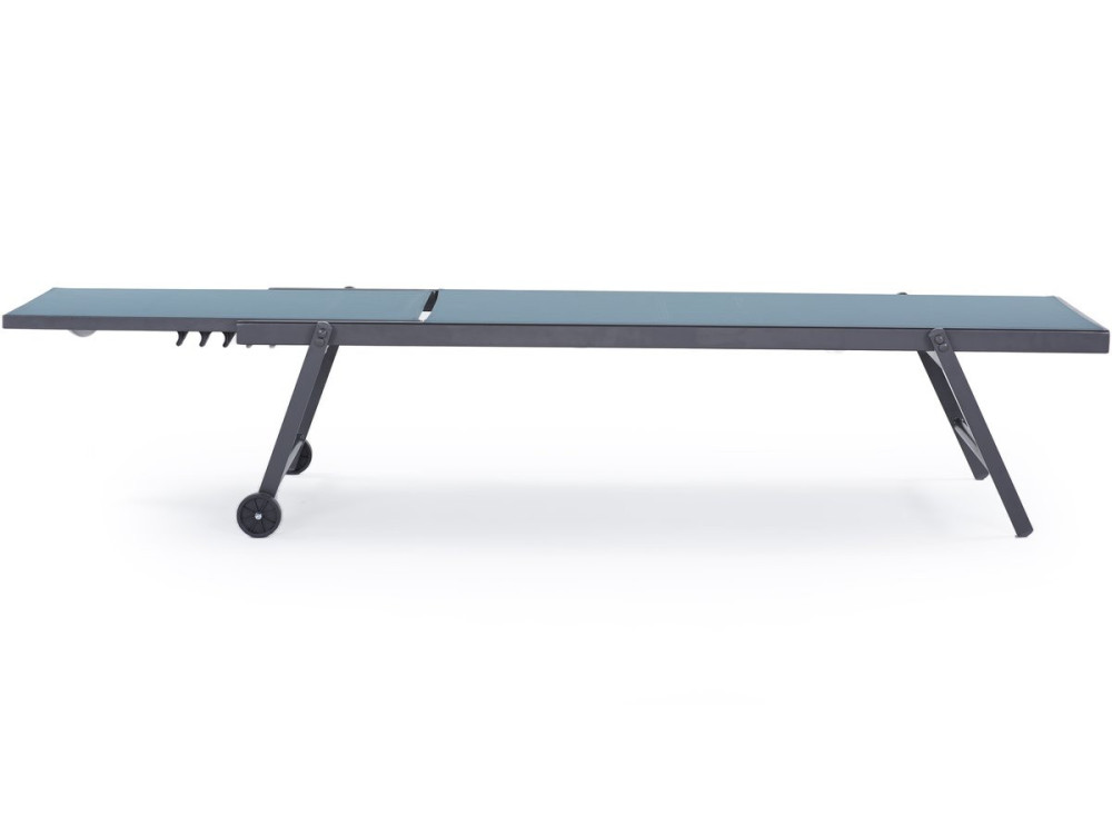 2er-Set Sonnenliegen aus gestepptem Textilene und Aluminium "Jolia" - Phoenix - Blau