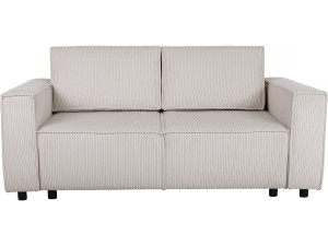Sofa mit Schlaffunktion aus Cord "Montaigne S" - 3-Sitzer - Beige