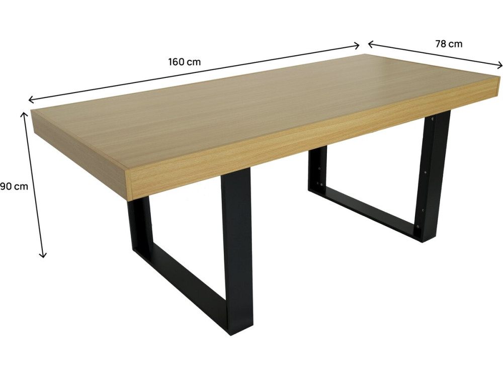 Esstisch "Eloise" - 200 x 90 x 80 cm - Braun