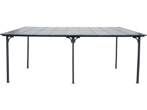 Pergola Anlehnlaube "Marvin" - 5,5 x 3 m - 545 x 298 x 243 cm - Dunkelgrau