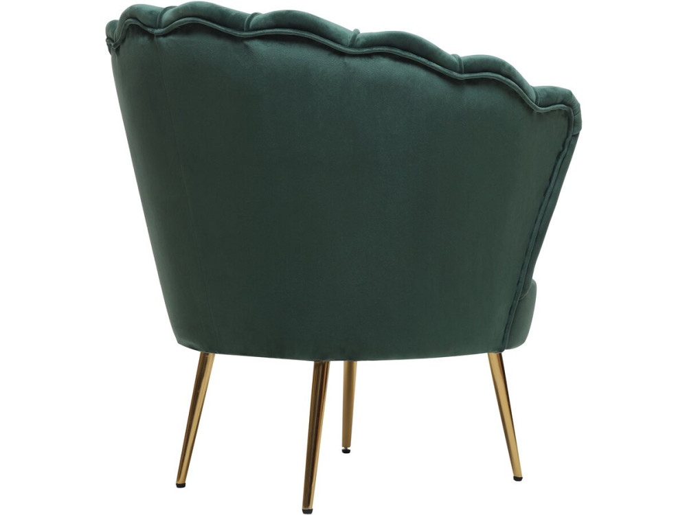 Sessel aus Samt "Floria" - 75 x 68 x 77,5 cm - Grün