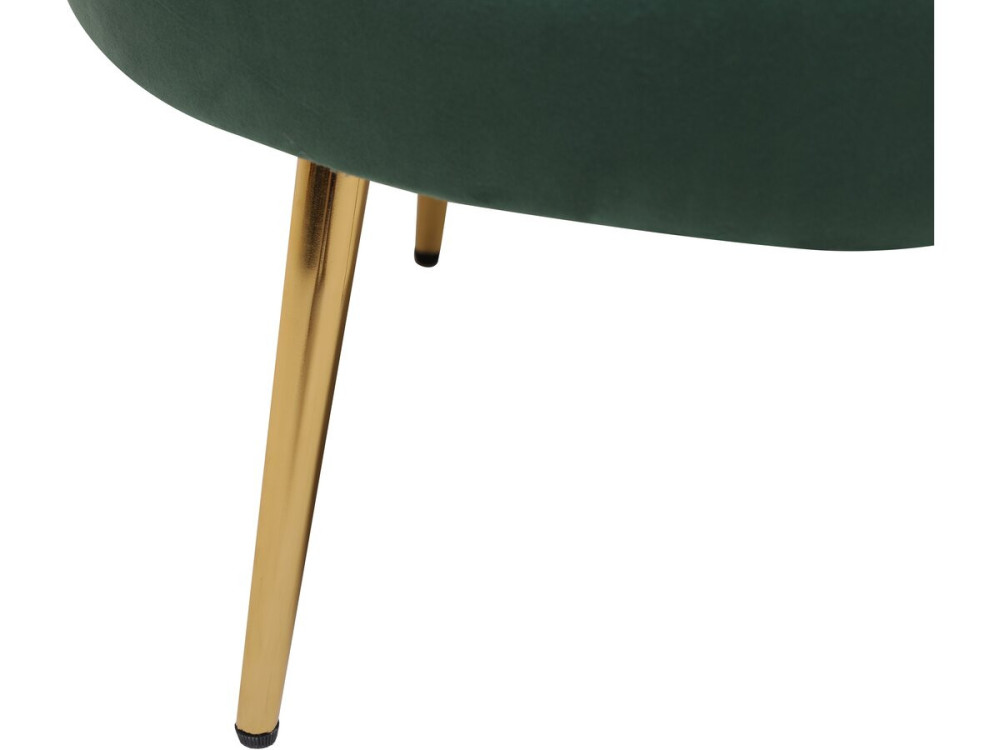 Sessel aus Samt "Floria" - 75 x 68 x 77,5 cm - Grün