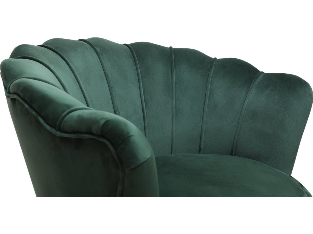 Sessel aus Samt "Floria" - 75 x 68 x 77,5 cm - Grün