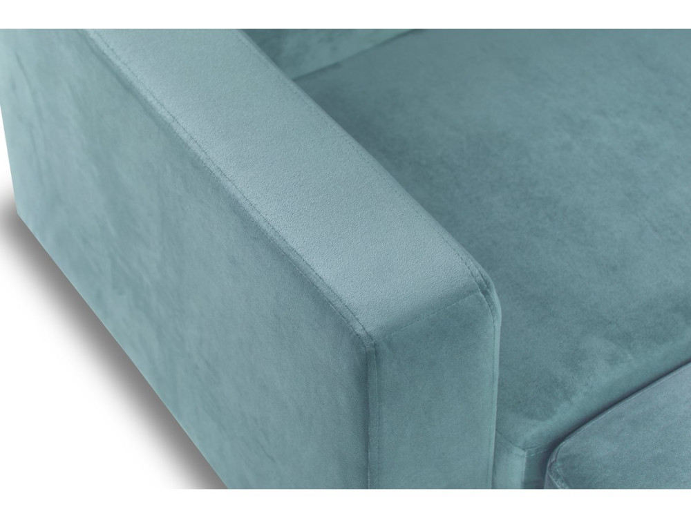 Ecksofa reversibel aus Samt "Gabby" - 3-Sitzer - Entenblau