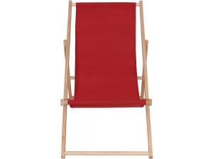 2er-Set Liegestühle aus Holz "Chilienne" - 107 x 56,5 x 81 cm - Rot 2