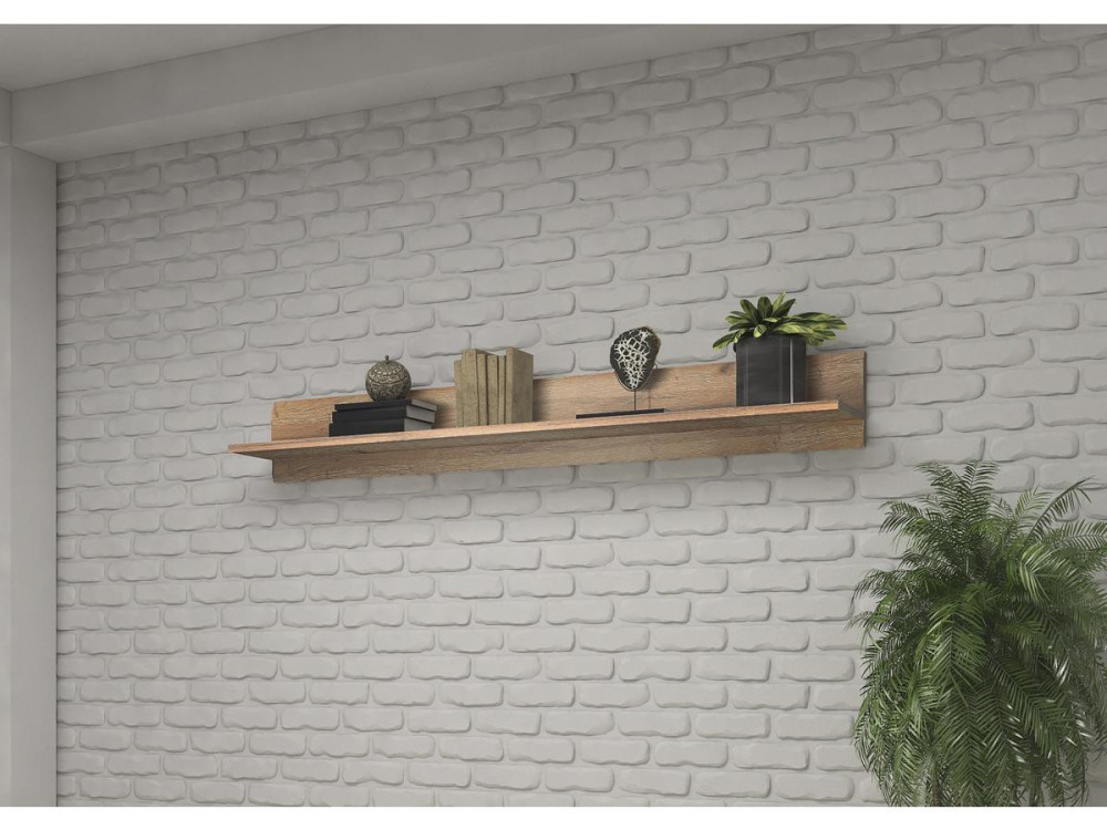 Étagère courte "TULSA WM" - 22 x 160 x 22 cm - Chêne