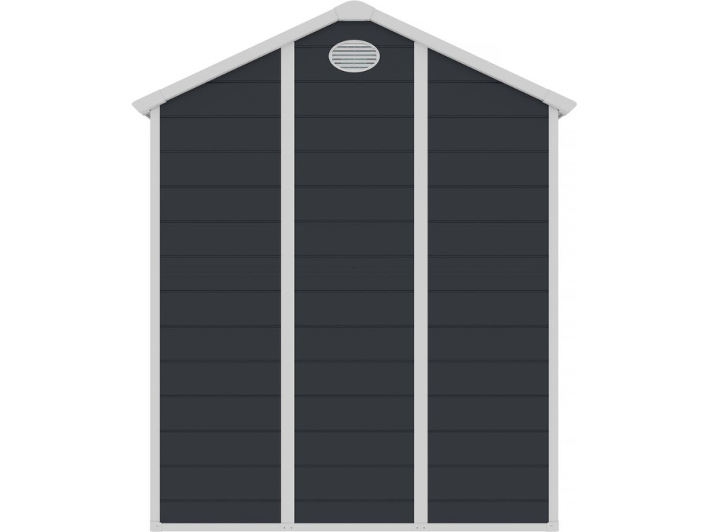 Gartenhaus aus Kunstharz "Texas" - 6.88 M² -  inklusive Verankerungsset - Anthrazit