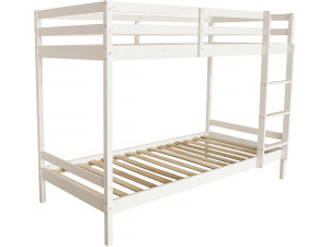 Kinder-Holz-Etagenbett "Lionel" 90 x 190 cm - Weiß