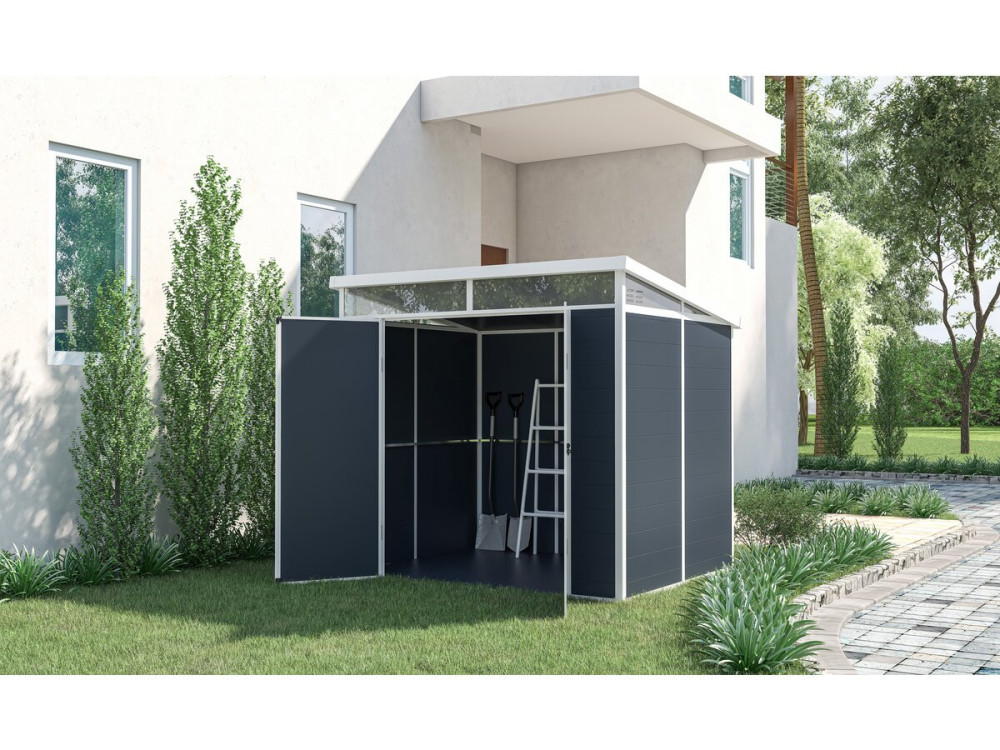 Gartenhaus "Detroit" aus Kunstharz - Grau - 4.54 M² - 1.91 x 2.38 M