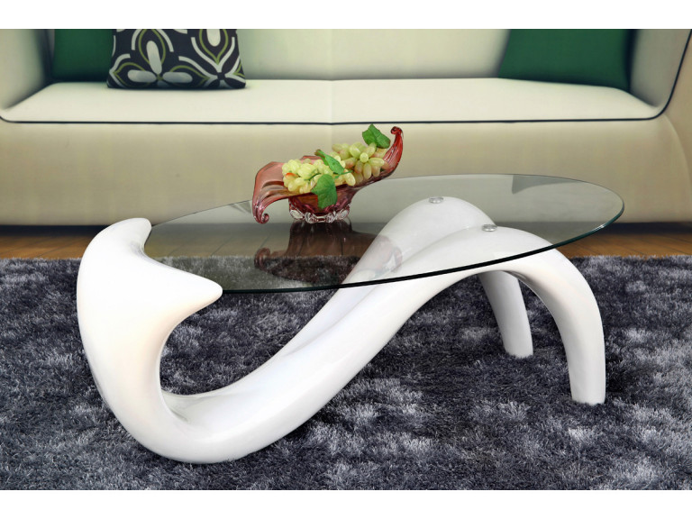 Couchtisch " Maya " - 127 x 65 x 46 cm - Weiss