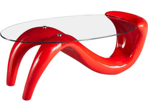 Couchtisch " Maya "  - 127 x 65 x 46 cm - Rot