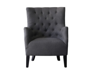 Skandinavischer Sessel aus stoff  "Duchesse " - Grau 2