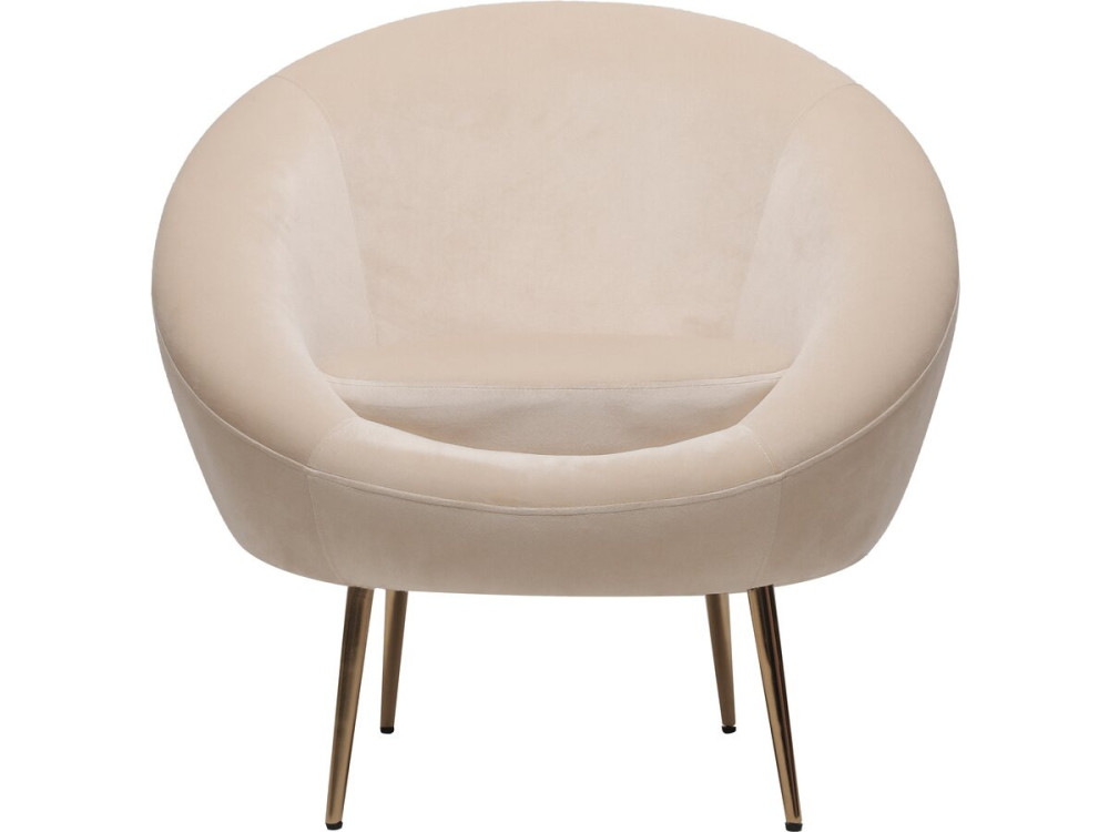Sessel aus Samt "Cocon" - 77 x 74 x 77,5 cm - Beige