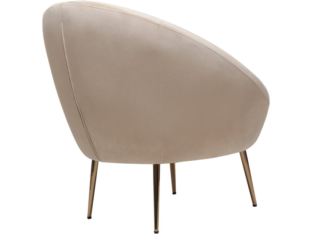 Sessel aus Samt "Cocon" - 77 x 74 x 77,5 cm - Beige