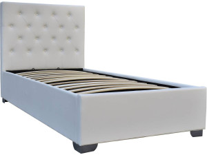 Einzelbett mit Bettkasten "Tino" - 90 × 190 cm - Weiß
