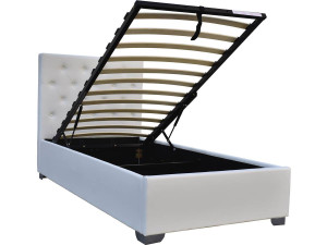 Einzelbett mit Bettkasten "Tino" - 90 × 190 cm - Weiß 2