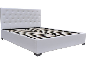 Doppelbett mit Bettkasten "Tino" - 140 x 190 cm - Weiß