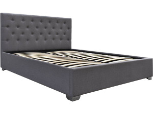 Doppelbett mit Bettkasten "Tino" - 140 x 190 cm - Grau