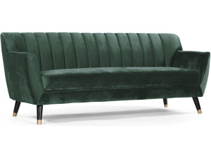 Sofa aus grünem Samt "Nancy" - 196 x 81 x 80 cm - 3-Sitzer-Sofa