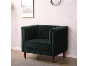 Sessel aus dunkelgrünem Samt "Ellison" - 97 x 76 x 82 cm - 1 Sitzplatz 2