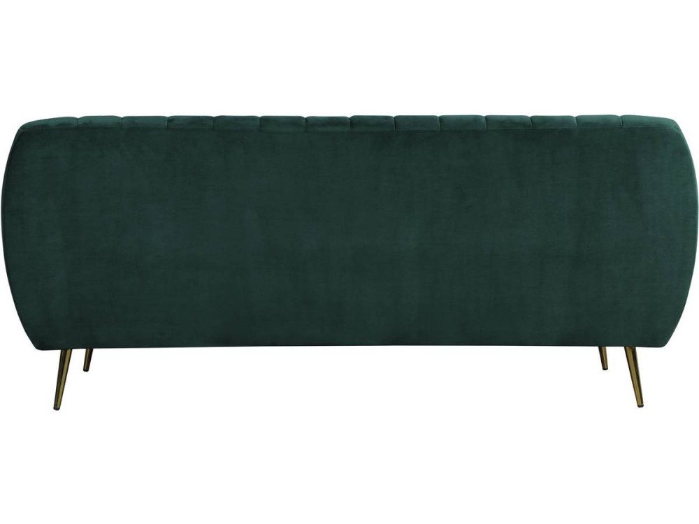 Sofa aus dunkelgrünem Samt "Evans" - 195 x 84 x 82 cm - 3-Sitzer-Sofa