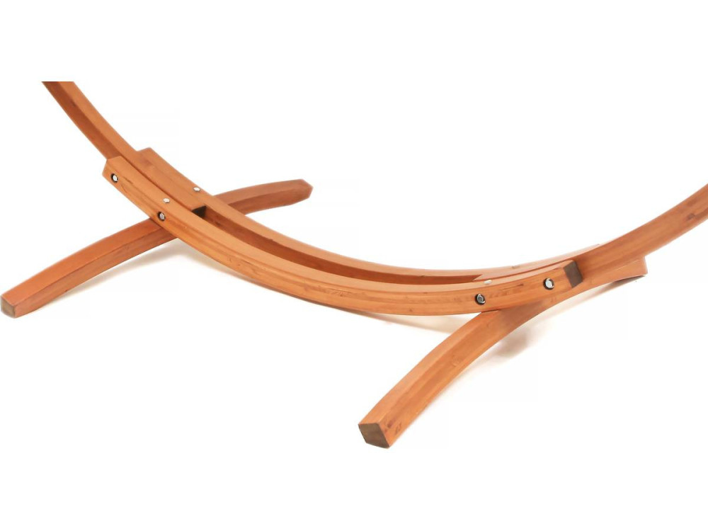 Holz-Hängematte mit Baumwolltuch "Dallas" - 3 m - Rot gemischt